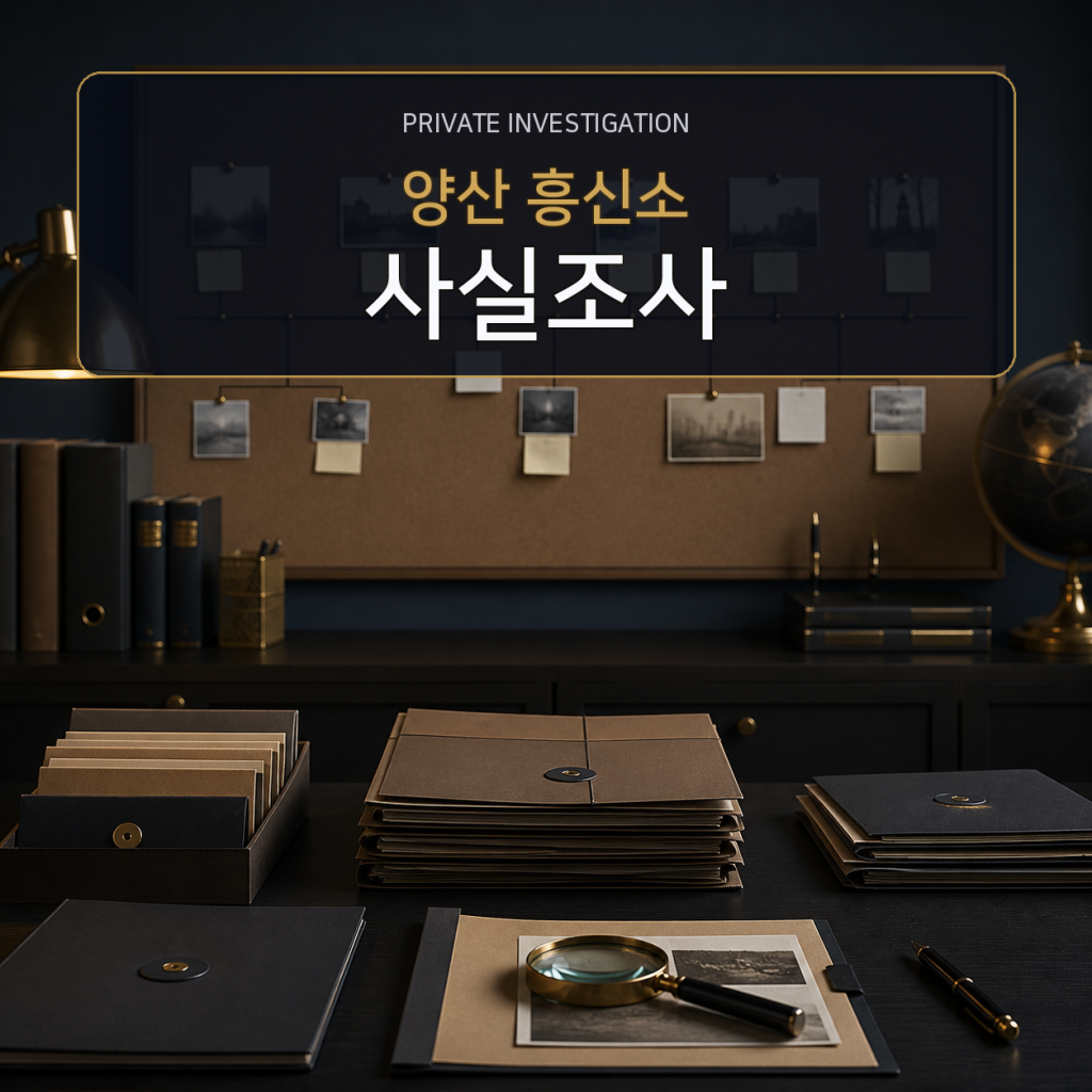 양산 사실관계 조사 전문 흥신소