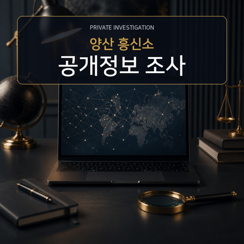 양산 디지털 공개정보 조사 전문 흥신소