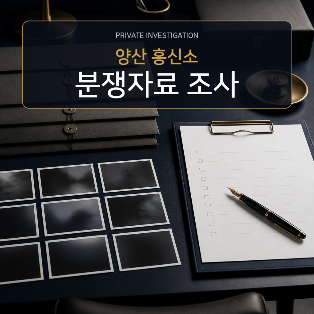 양산 분쟁자료 조사 전문 흥신소